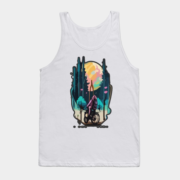 Rider In The Woods Tank Top by Popez Biz